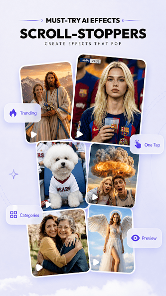 vivago.ai trending AI effects preview